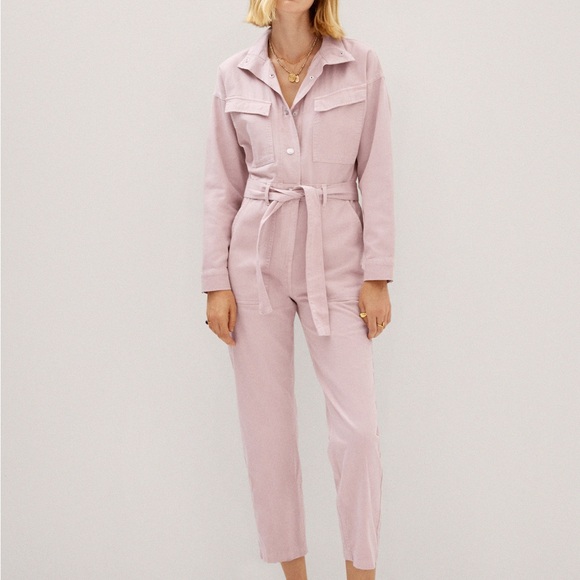 Mango Pants - Mango-Denim jumpsuit with bow/size S/new/withtag/price negotiable